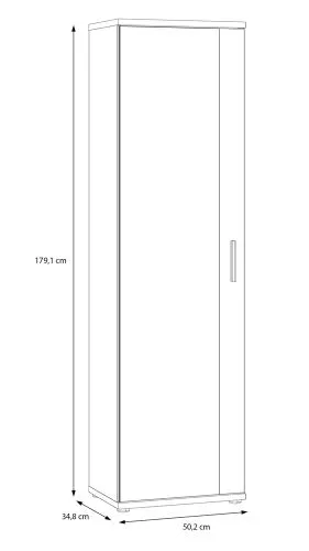 Schuhschrank Schrank Net106 mit Spiegel | Artisan Eiche
