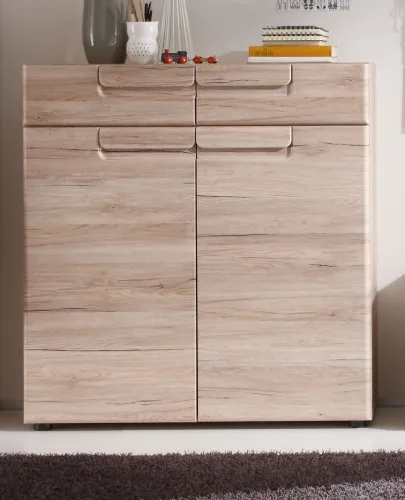 Schuhschrank Schuhkommode Malea | Eiche San Remo hell