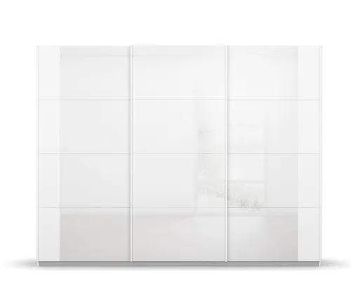 Schwebetürenschrank Artemis | mit Glastüren | alpinweiß / weiß | verschiedene größen