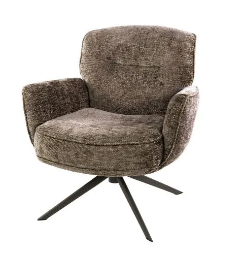 Sessel Duba | drehbar | Hoven-Stoff | champagne-braun