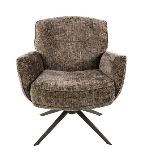 Sessel Duba | drehbar | Hoven-Stoff | champagne-braun