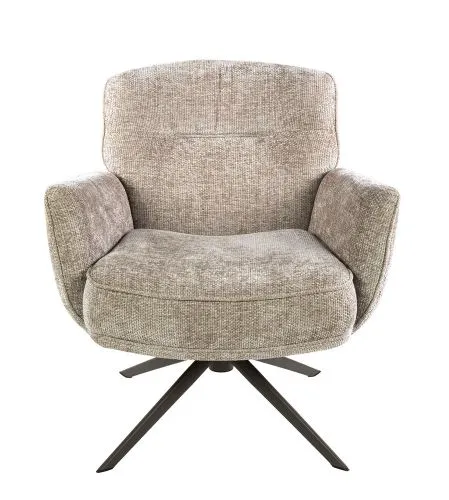 Sessel Duba | drehbar | Hoven-Stoff | sand-braun