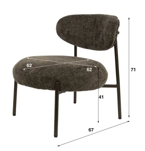 Sessel Elysia | Cargo Stoff / Strukturgewebe | braun