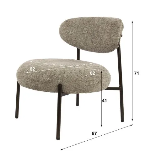 Sessel Elysia | Cargo Stoff / Strukturgewebe | sand