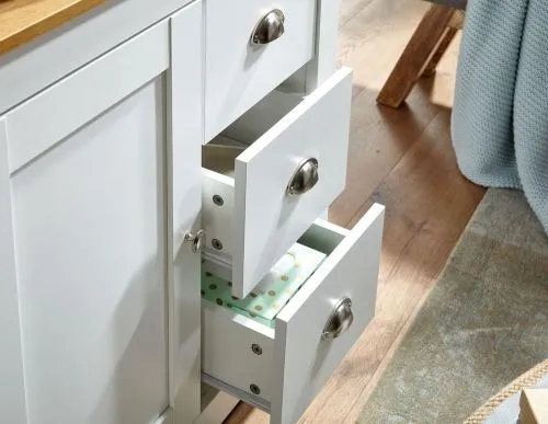 Sideboard Anrichte Liam | weiß / braun