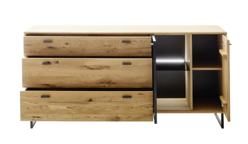 Sideboard Arezzo | Wildeiche / anthrazit | LED Beleuchtung