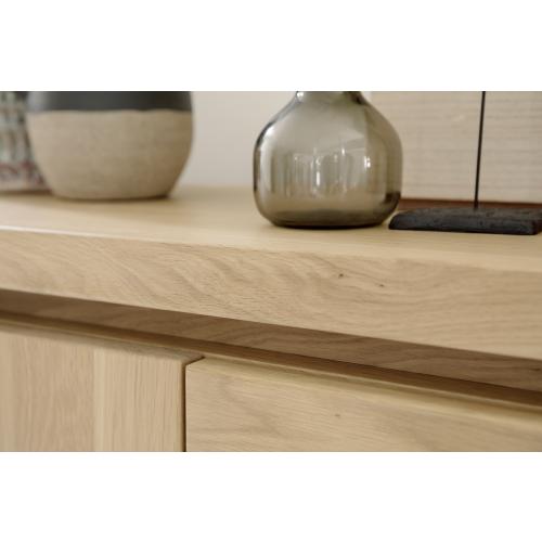 Sideboard Barcelona groß | Balkeneiche Bianco / Eiche Bianco | inkl. LED Beleuchtung