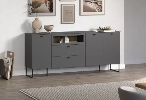 Sideboard Bellugi 1, Anthrazit Dekor – Ansicht 8