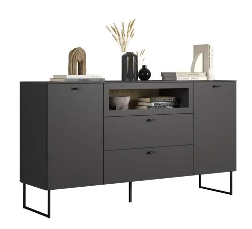 Sideboard Bellugi, Anthrazit Dekor – Ansicht 2