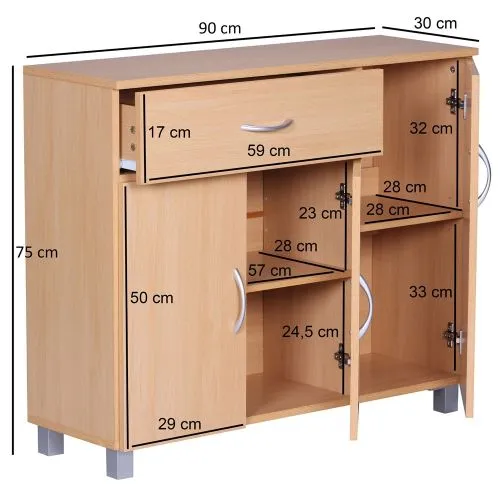 Sideboard Buche | braun