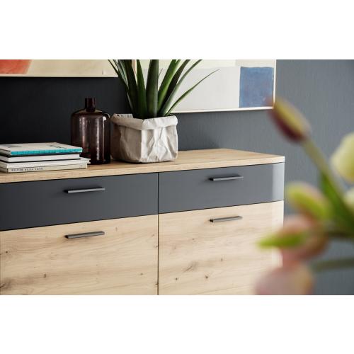 Sideboard Cortona | Balkeneiche / anthrazit