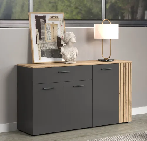 Sideboard Esteban | Anthrazit / Coast Evoke Oak