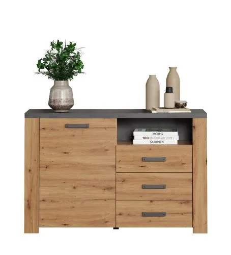 Sideboard Follow mit Schubkästen | Artisan Eiche / Matera grau