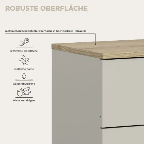 Sideboard Kommode Slide 1 | Kaschmir / Evoke Oak