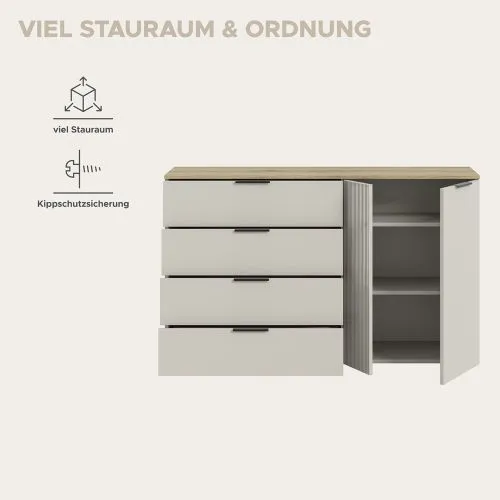 Sideboard Kommode Slide 1 | Kaschmir / Evoke Oak