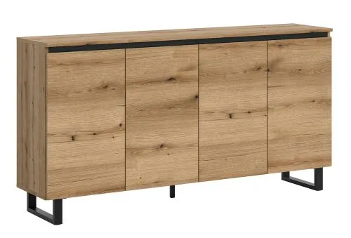 Sideboard Kommode Tomasa 1 | Evoke Oak / schwarz