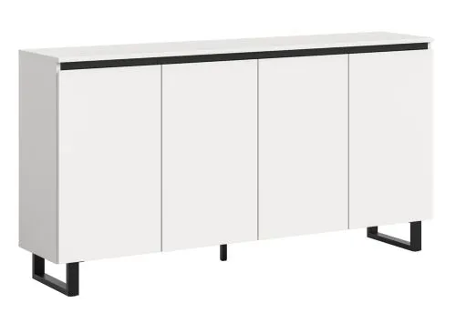 Sideboard Kommode Tomasa 1 | weiß / schwarz