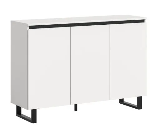 Sideboard Kommode Tomasa | weiß / schwarz