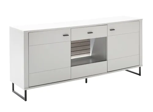 Sideboard Louisiana | Modern White | mit Beleuchtung