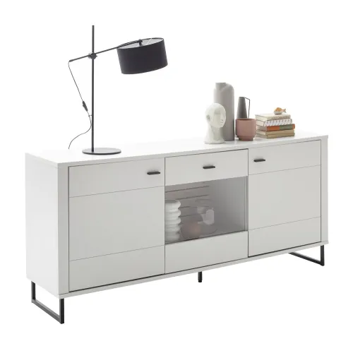 Sideboard Louisiana | Modern White | ohne Beleuchtung