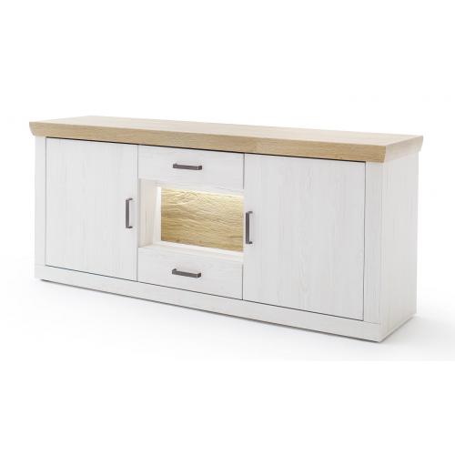 Sideboard Madrid | Landhaus | Pinie Aurelio / Grandson Oak | LED Beleuchtung
