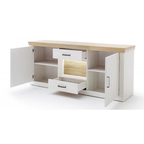 Sideboard Madrid | Landhaus | Pinie Aurelio / Grandson Oak | LED Beleuchtung