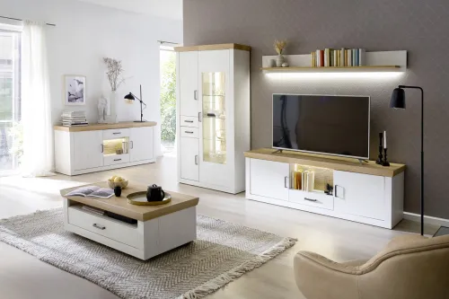 Sideboard Madrid | Landhaus | Pinie Aurelio / Grandson Oak | ohne Beleuchtung