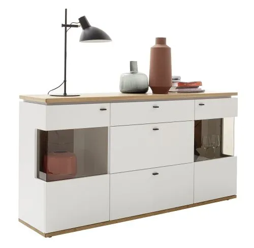 Sideboard Matadi | Soft white / Ast-Balkeneiche