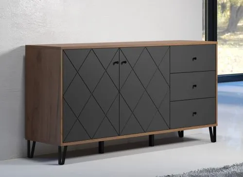 Sideboard Montez | Eiche Kraft Gold / Graphite