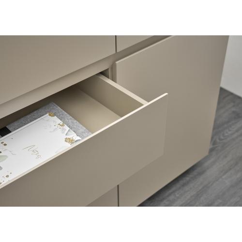 Sideboard Palamos | warmgrau / Akazie massiv