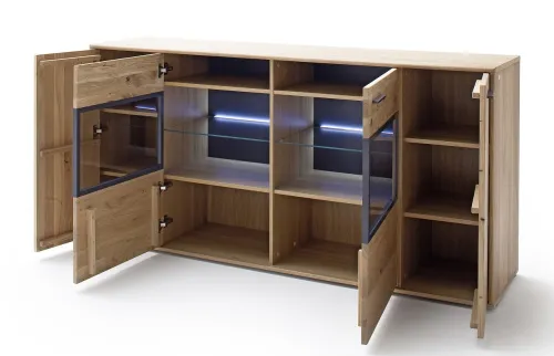 Sideboard Portland | Asteiche Bianco | ohne Beleuchtung