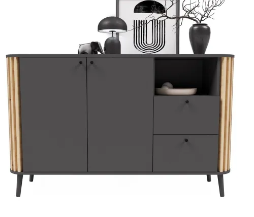Sideboard Pure | grau / Artisan Eiche | 138 cm