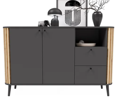 Sideboard Pure | grau / Artisan Eiche | 138 cm