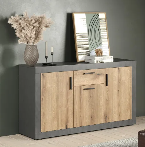 Sideboard Salvada | Matera grau / Coast Evoke Eiche