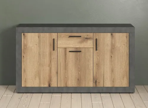 Sideboard Salvada | Matera grau / Coast Evoke Eiche