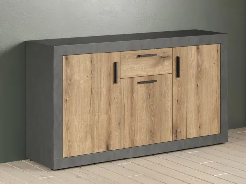Sideboard Salvada | Matera grau / Coast Evoke Eiche