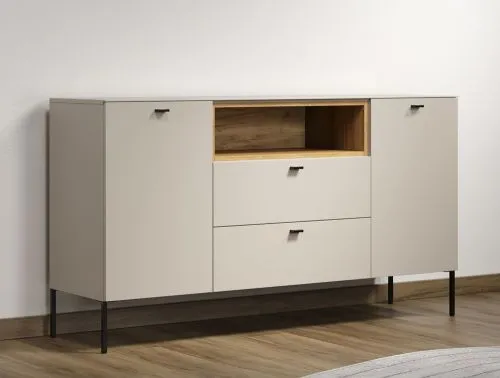 Sideboard Sao Paulo, Kaschmir / Evoke Eiche / schwarz