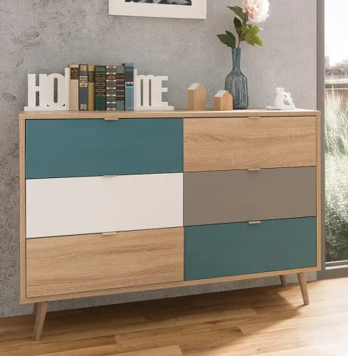 Sideboard Schubkastenkommode Cuba | Skandinavisch