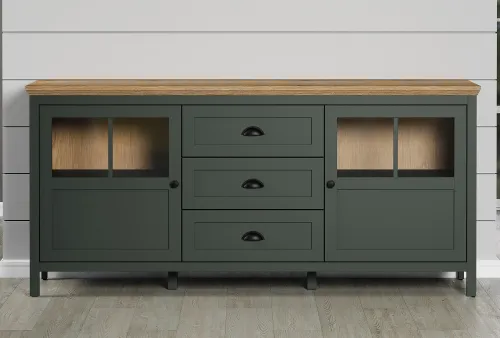 Sideboard Stanton | Tannengrün / Eiche