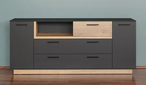 Sideboard Synnax | anthrazit grau / Coast Evoke Eiche