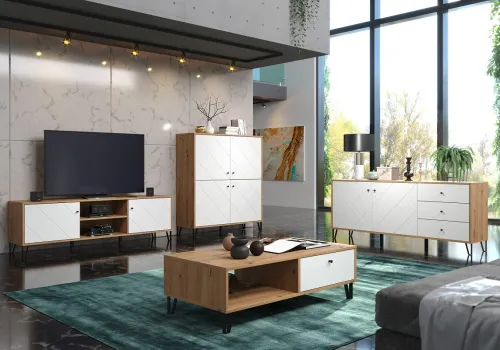 Sideboard Touch groß | Artisan Eiche / weiß