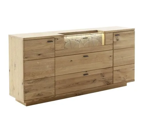 Sideboard Venedig | Naturfarben / Wildeiche | optional LED Beleuchtung