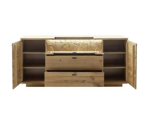 Sideboard Venedig | Naturfarben / Wildeiche | optional LED Beleuchtung