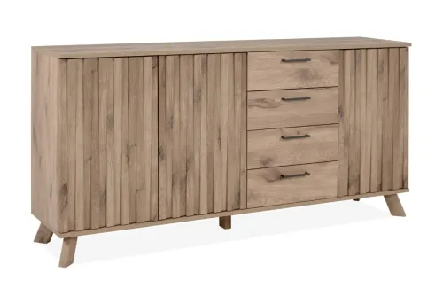 Sideboard Wellington mit Schubkästen | mit 3D-Reliefoptik | Schwedeneiche