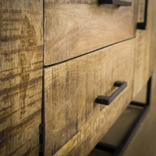 Sideboard Werdi | Mango massiv | weiß Antik