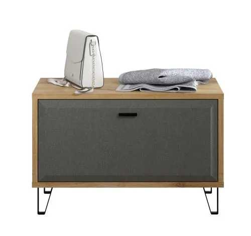 Sitzbank Cheyenne | Eiche Navarra / Filz Dark Grey