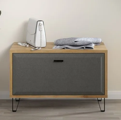 Sitzbank Cheyenne | Eiche Navarra / Filz Dark Grey