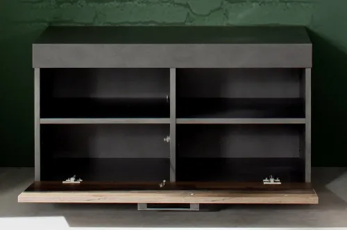 Sitzbank Garderobe Indy | Old Used Wood / Matera grau | Shabby Look