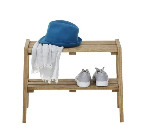 Sitzbank Garderobenbank Bantry 2 | Eiche massiv | 60x45x36 cm