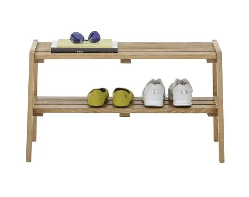 Sitzbank Garderobenbank Bantry 2 | Eiche massiv 80x45x36 cm